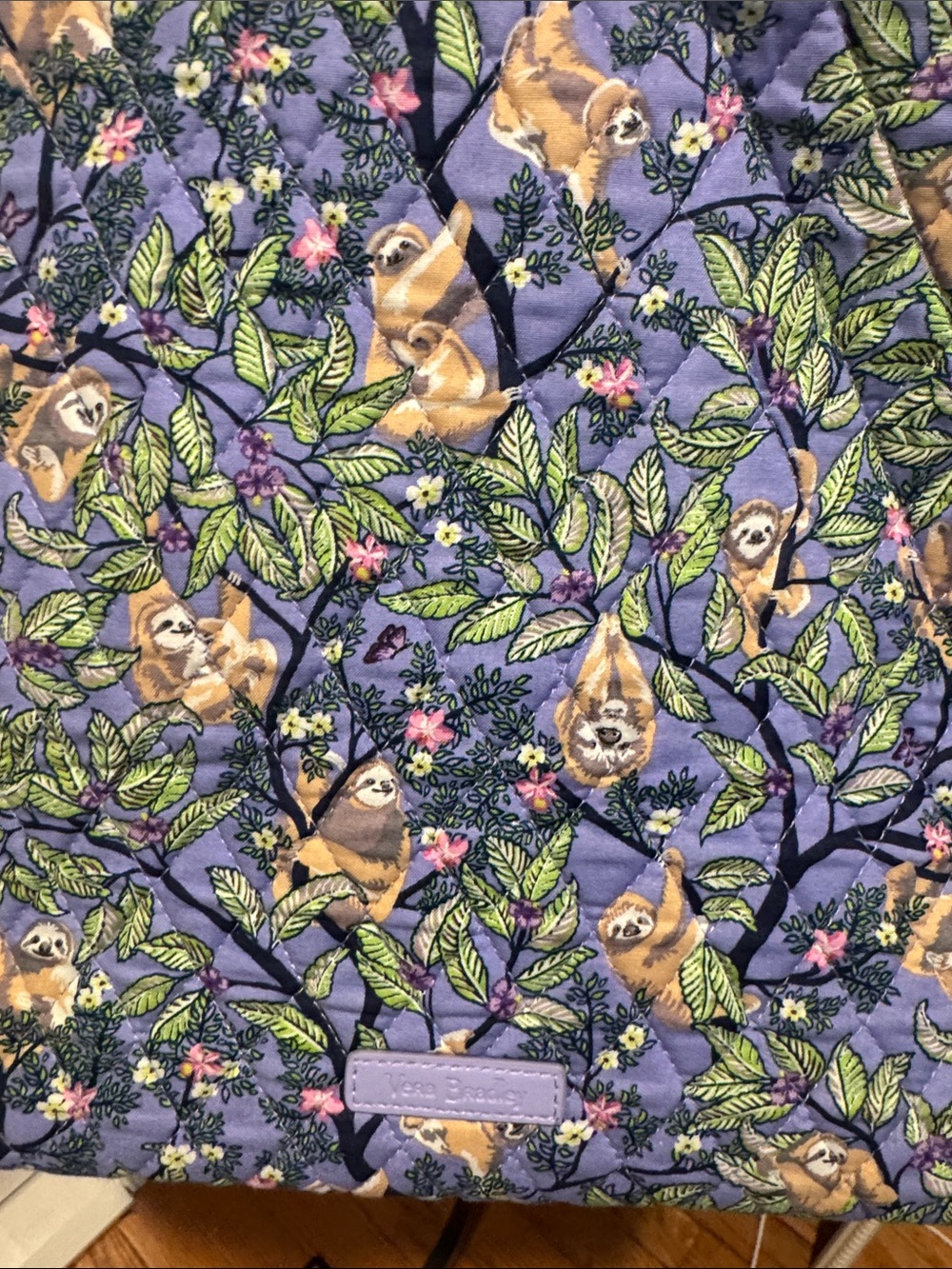 Vera Bradley Sloth Floral Grand Quilted Tote NWT - Picture 4 of 11